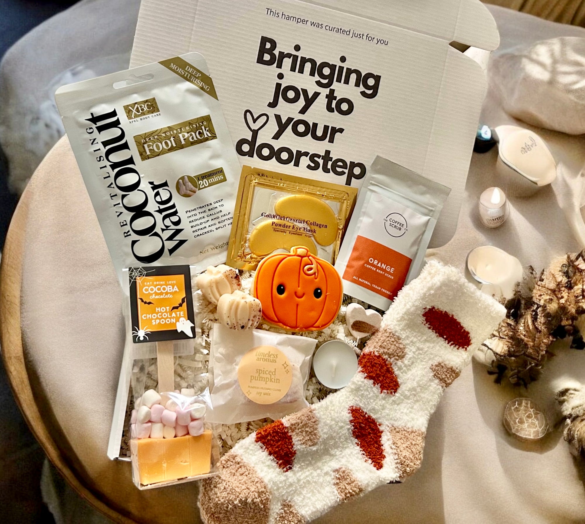 Celebrate the cozy season with our Autumn Gift Boxes, filled with seasonal treats, warm comforts, and thoughtful surprises — perfect for gifting loved ones this fall